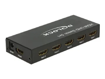 Delock HDMI UHD Switch 5 x HDMI in > 1 x HDMI out 4K