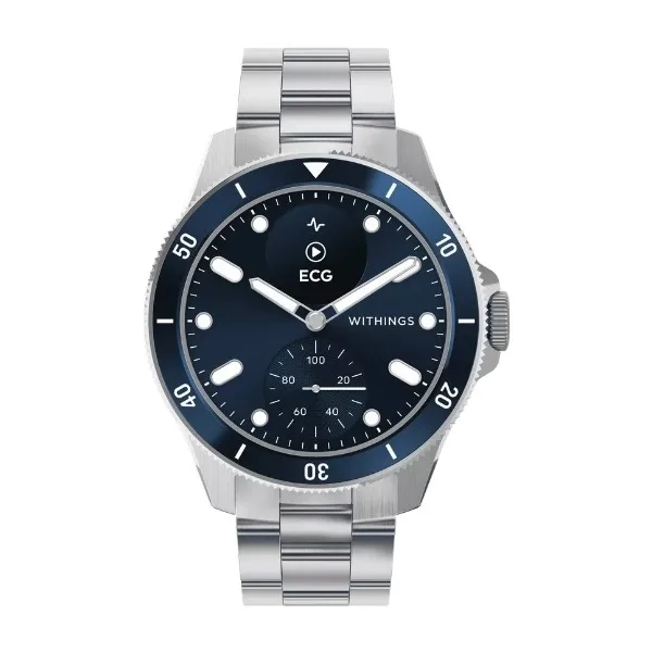 Withings Scanwatch Nova smartklocka, 42 mm, blå