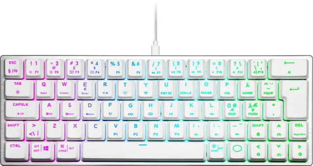 Coolermaster SK620 tangentbord för gaming (silvervit)