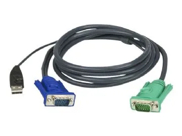 ATEN KVM-kabel, SPHD15 hane > HD15 hane & USB A-typ hane, 5m