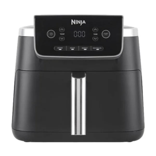 Ninja Luftfritös PRO 4,7L, Enkel Låda, 4-i-1, Luftfritös, Rostning, Uppvärmning, Avfuktning, Tillagar 1-2 Portioner, Digital, Tillaga Frysta, Non-Stick Låda & Knaperkorg, 2000W, Svart AF140EU