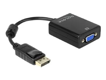 Delock Adapter Displayport 1.2 hane > VGA hona, 1920x1200, svart
