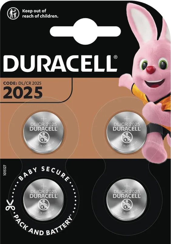 Duracell CR2025 batterier DUR20254P (4 st)