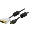 Deltaco HDMI till DVI-D-kabel