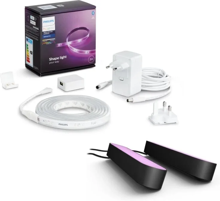 Philips Lighting Philips Hue Lightstrip Plus V4 Baskit 2m + Hue Play 2-pack