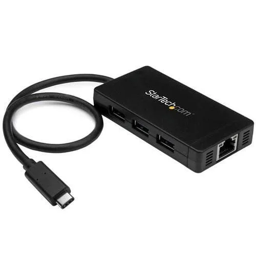 StarTech.com USB-C-hubb med 3 portar och Gigabit Ethernet