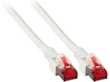 Patchkabel RJ45, CAT6 250Mhz, 1.0m weiss, S-STP(S/FTP), LSOH