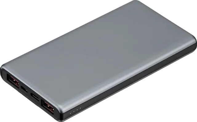 Sandstrøm 10,000mAh powerbank för strömförsörjning/snabbladdning (grå)