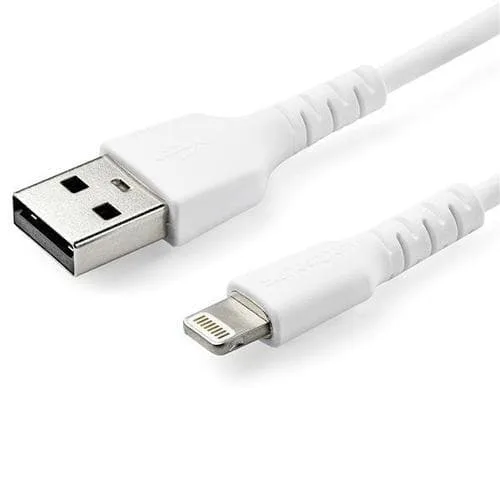 StarTech.com 2m tålig vitt USB-A till Blixtkabel
