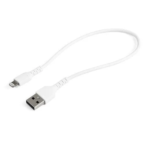 StarTech.com 30cm tålig, vitt USB-A till Blixtkabel