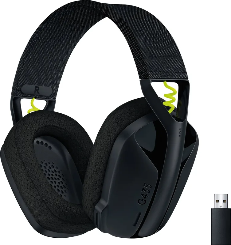 Logitech - G435 Lightspeed Trådlöst Spelheadset - Svart