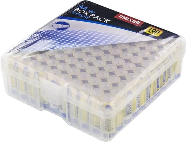 Maxell Box Pack, LR06 / AA batterier, alkaliska, 1,5V, 100-pack (790409)