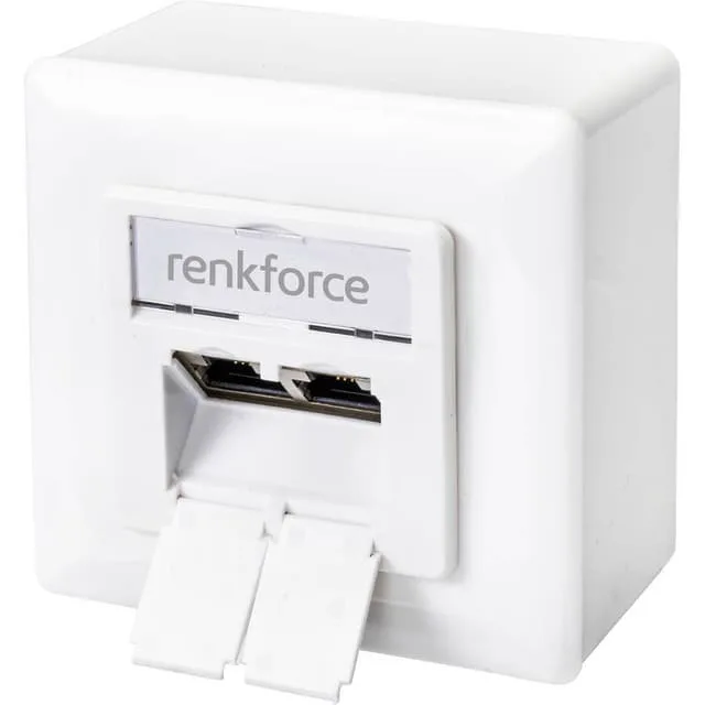 Renkforce Nätverksuttag Utpåliggande CAT 6 2 Port