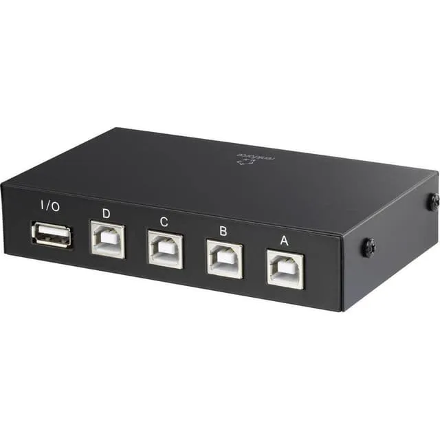 Renkforce 4 Port USB 2.0-switch Svart