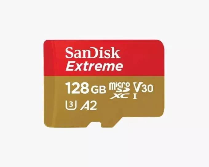 SanDisk 128GB Extreme microSDXC Card + SD Adapter for Your Android Smartphone, Action Cameras or Drones, Up to 190MB/s, RescuePro Deluxe, SanDisk QuickFlow Technology, A2, UHS-I, Class 10, U3, V30