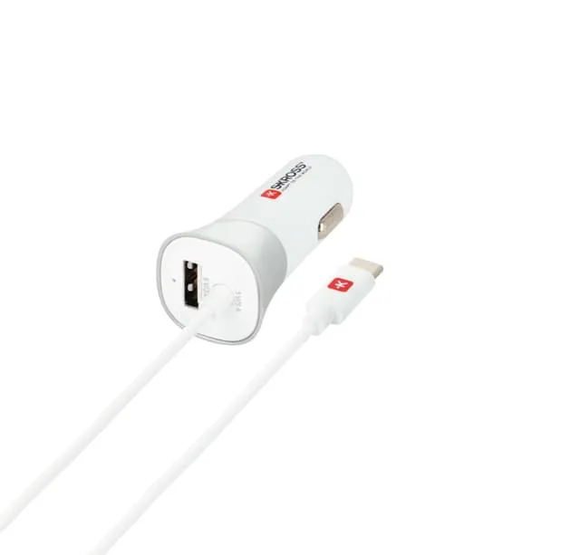 SKROSS USB-billaddare med Typ-C-kabel