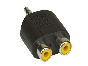 InLine 99302, 3.5mm jack male, 2x RCA F, Svart