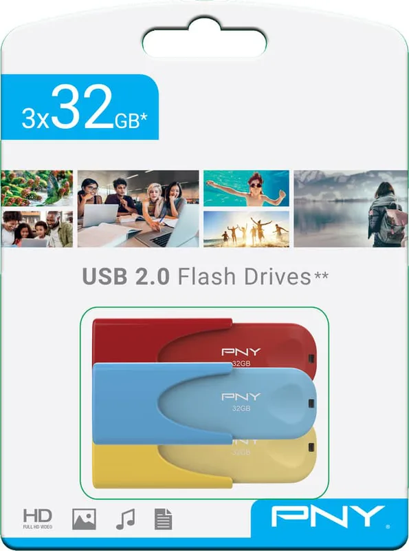 PNY Attache 4 Colors USB minne 32