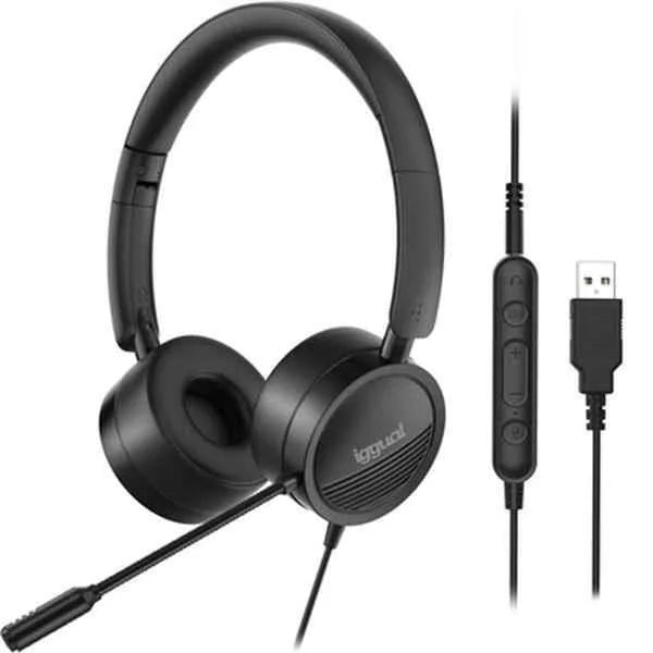 INF Hörlurar med Mikrofon iggual Dual Tech