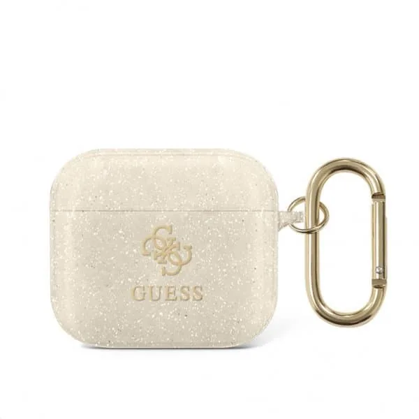 Guess AirPods 3 Skal Glitter Case Guld