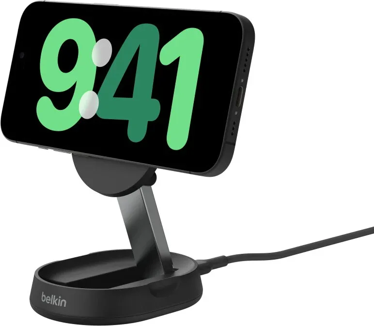 Belkin Qi2 Pro 15W trådlöst justerbart magnetiskt laddningsställ