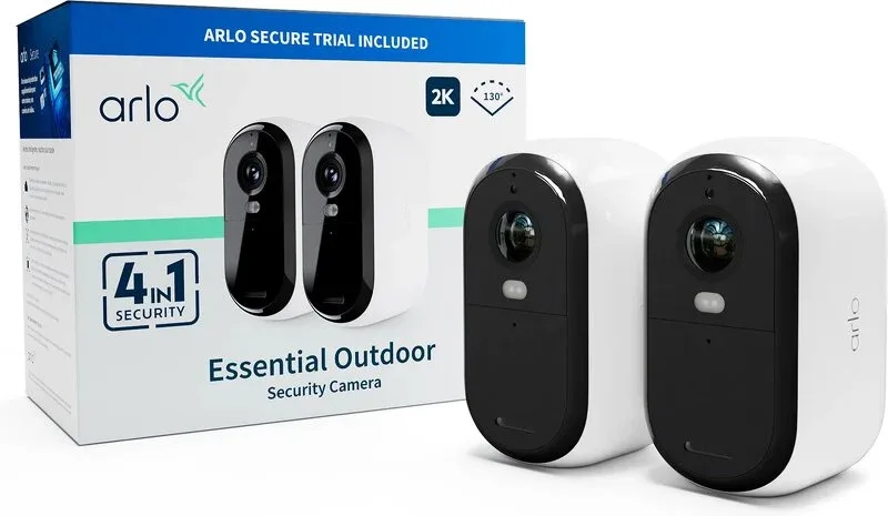 Arlo Essential 2 2K Outdoor Camera 2-Pack