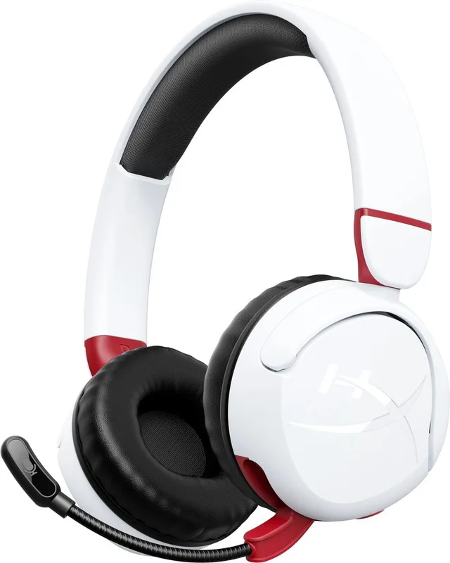 HyperX Cloud Mini Wireless Trådlösa spelhörlurar för barn, volymbegränsande 85 dB, för PC/Switch/PS/Chromebook/Xbox/Mobile, vit