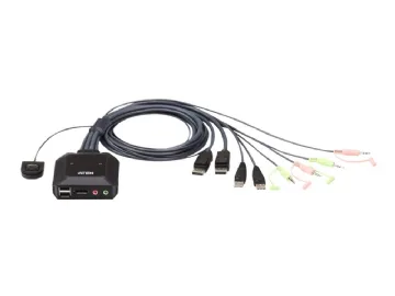 ATEN CS22DP - omkopplare för tangentbord/video/mus/ljud/USB