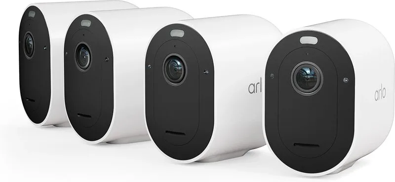 Arlo Pro 5 2K+ Wire-Free Spotlight Security Camera 4-Pack