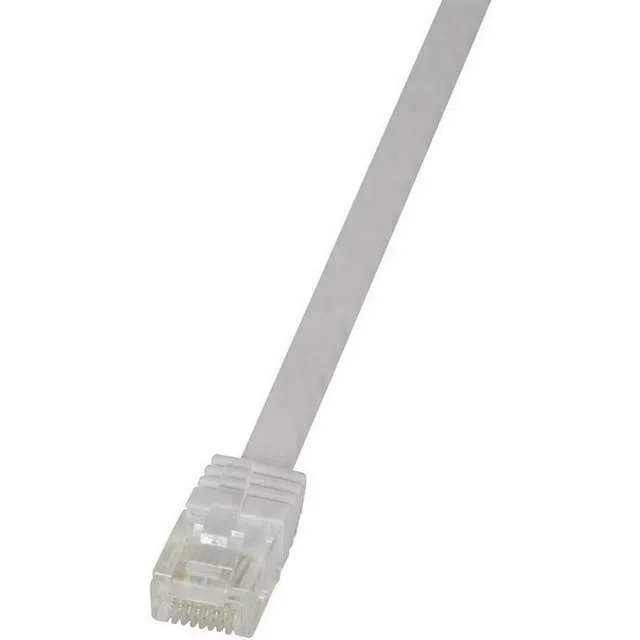 LogiLink CF2011U RJ45 Nätverkkabel, Patchkabel CAT 6 U/UTP 25.00 cm Vit Högflexibel 1 st