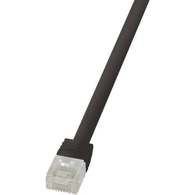 LogiLink CF2093U RJ45 Nätverkkabel, Patchkabel CAT 6 U/UTP 10.00 m Svart Högflexibel 1 st