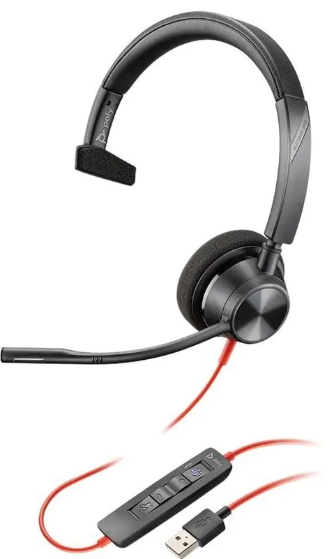 POLY BlackWire BW3310-M USB-A mono-headset