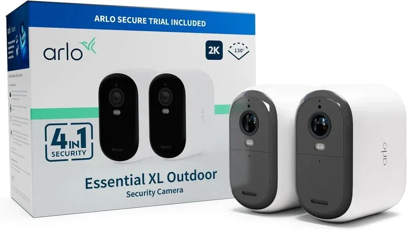 Arlo Essential 2 XL 2K Outdoor Camera 2-pack