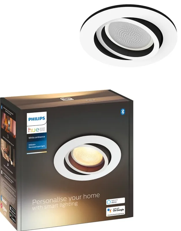 Philips HUE Milliskin infälld spotlight R. vit