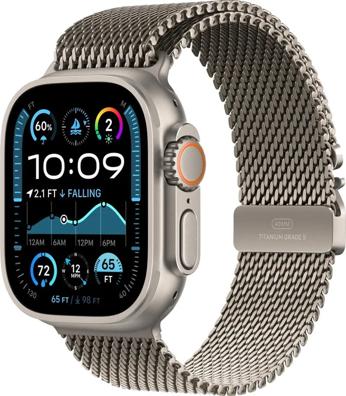Apple Watch Ultra 2 2024 GPS + Cel 49mm / Natural Titanium Case / Natural Titanium Milanese Loop