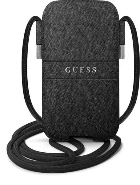 Guess Pouch Saffiano Large Svart