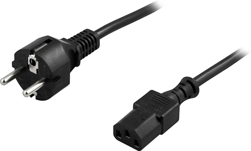 DeltacoApparatkabelC13-Svart/3m