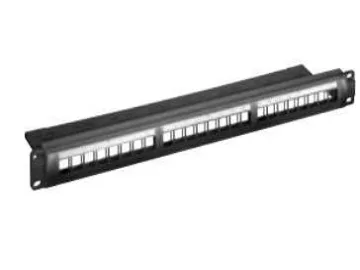 Goobay 95743, RJ-45, Svart, Stativmontering, 1U