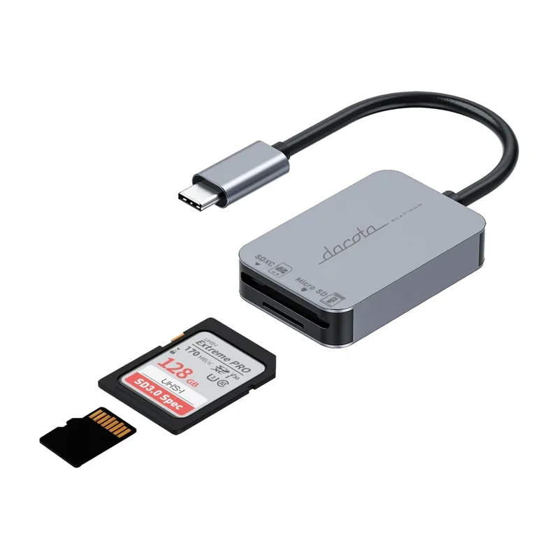 Dacota Platinum USB-C 3.0 2-i-1 kortläsare