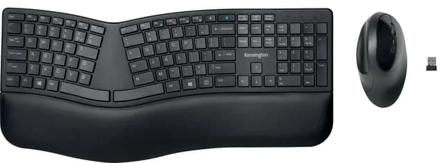 Kensington Pro Fit Ergo trådlöst tangentbord + mus paket