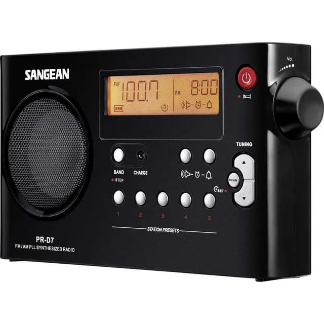 Sangean PR-D7 Väskradio FM, AM Svart