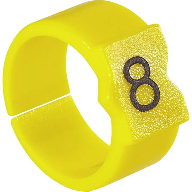 TE Connectivity 1768045-5 STD12Y-6 Märkningsclip Tryck