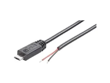 Färdigtillverkad Micro USB-B-kontakt med öppen kabeländ