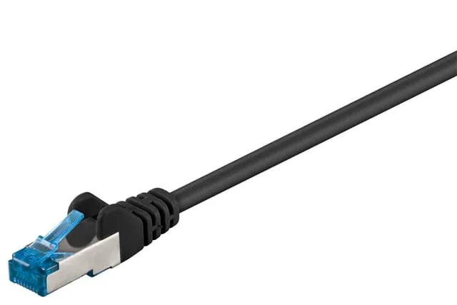 Patchkabel CAT 6A, S/FTP (PiMF), svart, 7,5 m
