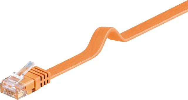 CAT 6 platt patchkabel, U/UTP, orange