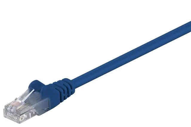 Goobay 68335 CAT 5e patchkabel, U/UTP, blå, 0,5 m