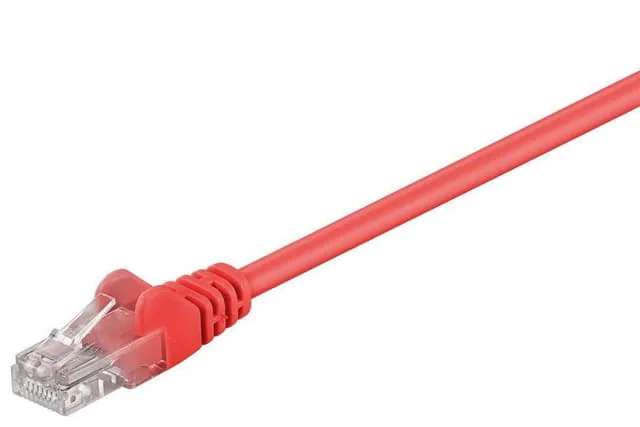 Goobay 95561 CAT 5e patchkabel, U/UTP, röd, 1,5 m