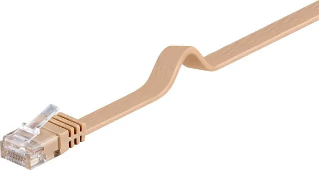 Goobay CAT 6 platt patchkabel, U/UTP, svart kopparledare (CU), 1.5 m