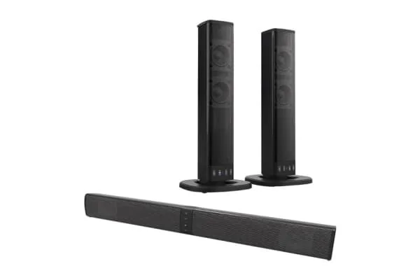 Namų kino sistema „Xoro HSB 55“, „Soundbar“, 20 W, „True Wireless Stereo“.