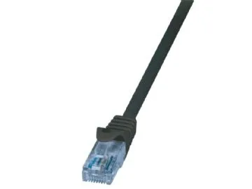 LogiLink CP3023U, 0,5 m, Cat6a, U/UTP (UTP), RJ-45, RJ-45, Svart